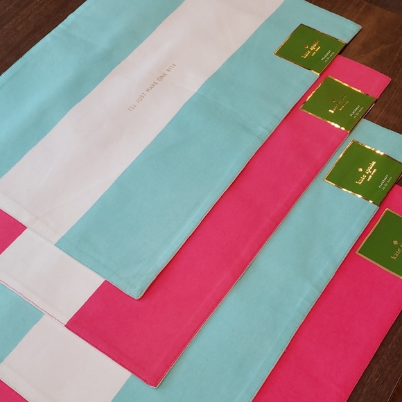 Kate Spade Vibrant Pink and Blue Placemats (4) Nwt - Picture 1 of 7